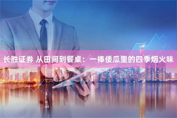 长胜证券 从田间到餐桌：一捧倭瓜里的四季烟火味